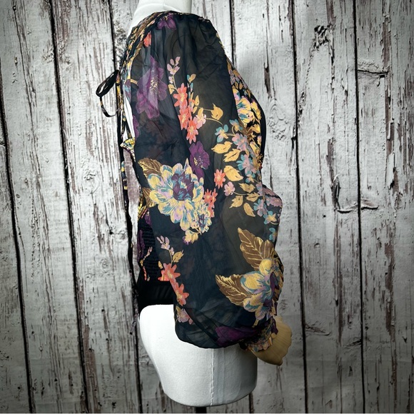 NEW NWT Free People Intimacy Wanderlust Floral Bodysuit Sheer Corset Size Small - Picture 8 of 16